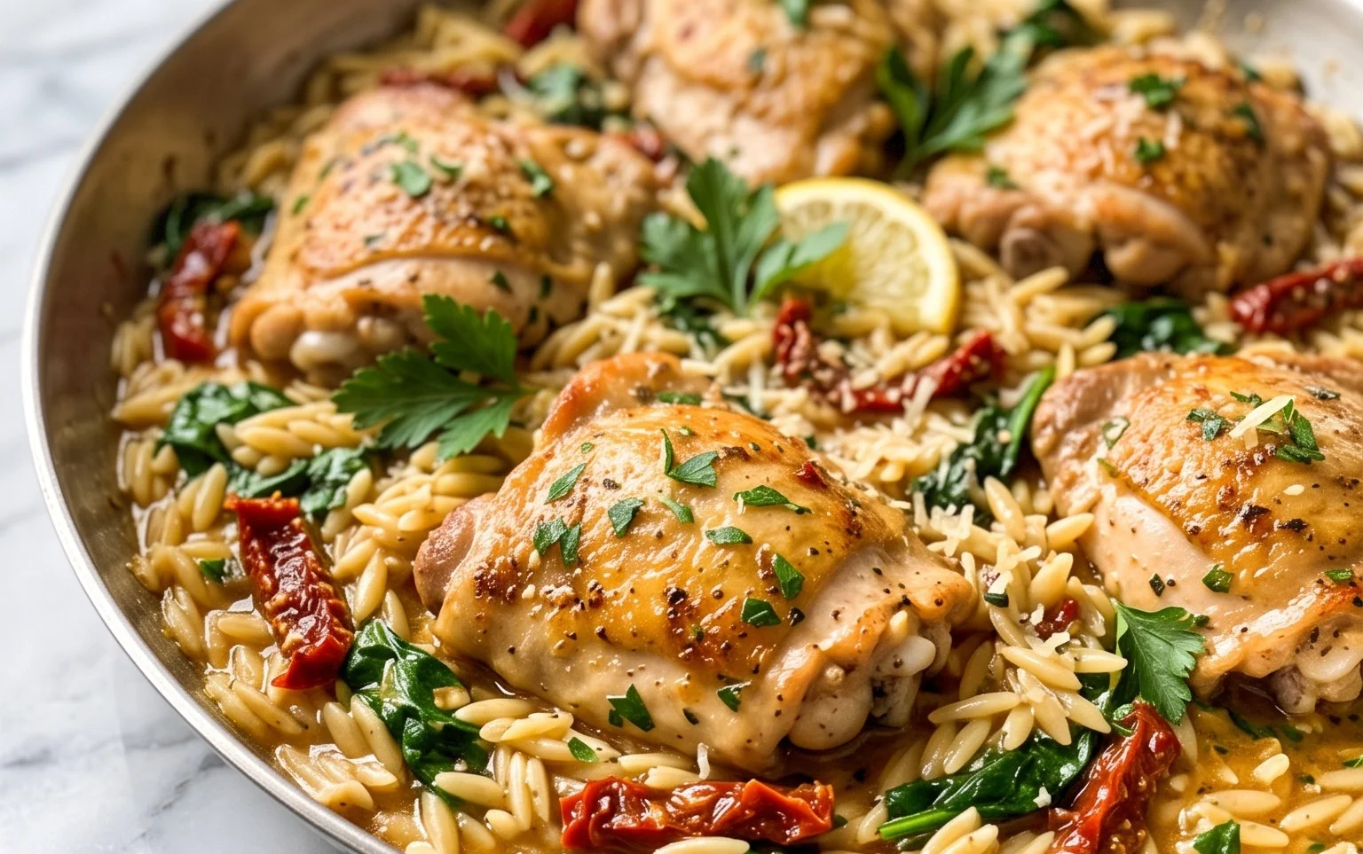 Chicken Orzo (30-Minutes, One-Pan)