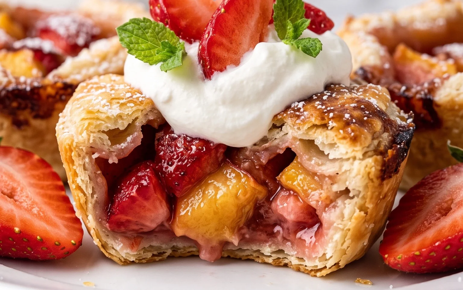 Strawberry Peach Pie Bites