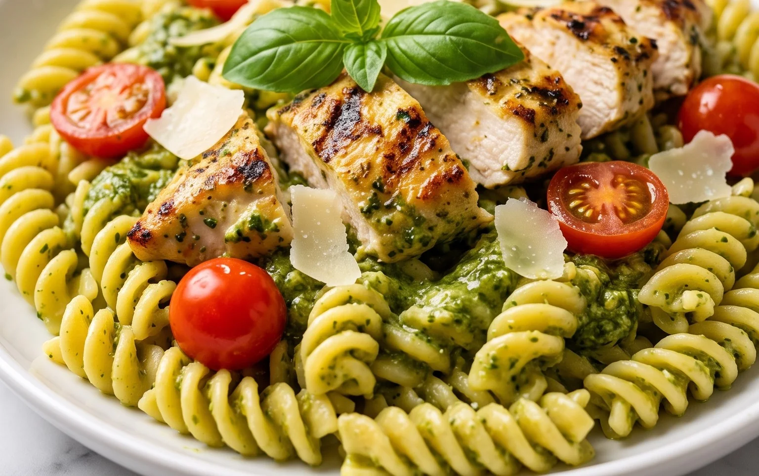 Creamy Chicken Pesto Pasta