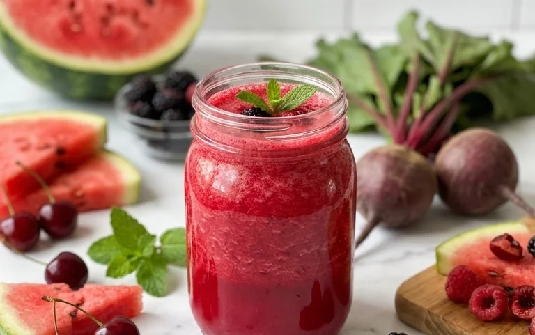 Watermelon Cherry Berry Beet Juice
