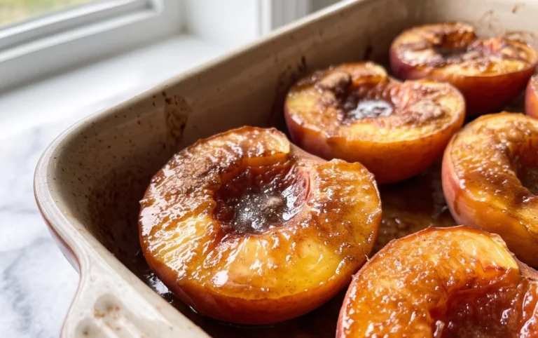 Cinnamon Sugar Baked Peaches
