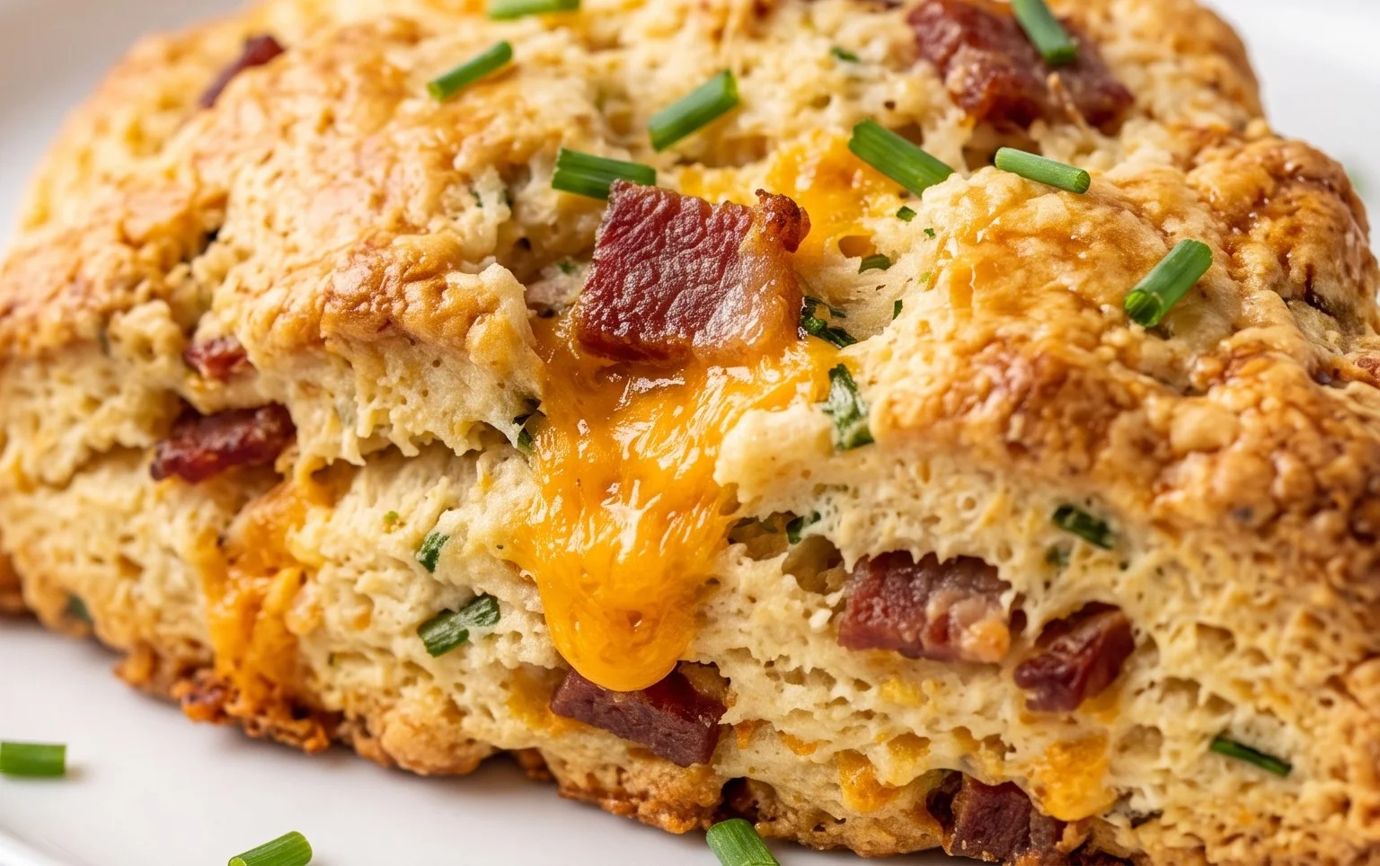 Beef Bacon Cheddar and Chive Scones