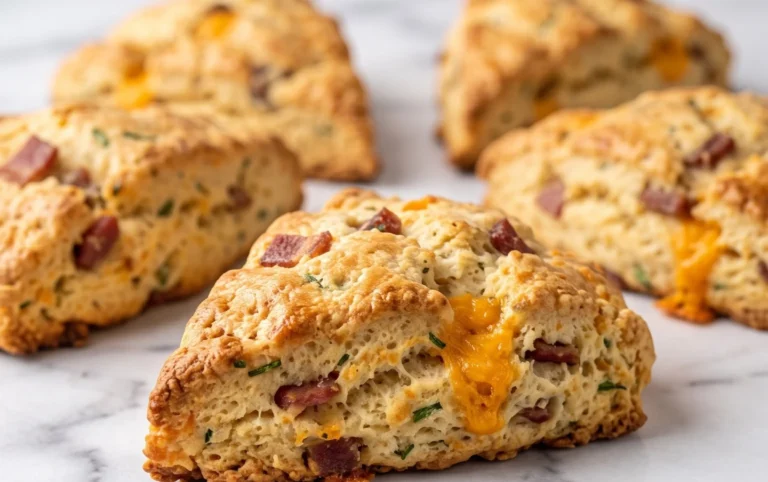 Beef Bacon Cheddar and Chive Scones