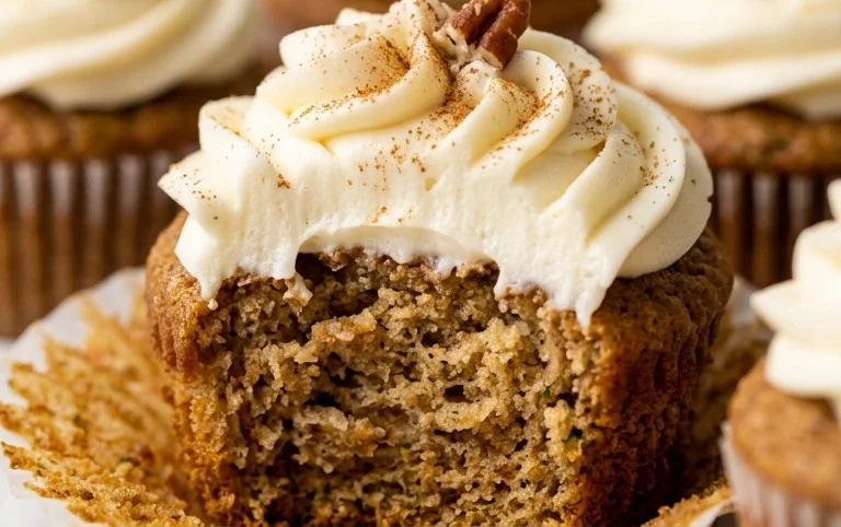 Zucchini Cupcakes with Cream Cheese Frosting