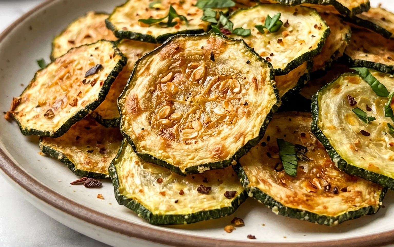 Crispy Baked Zucchini Chips