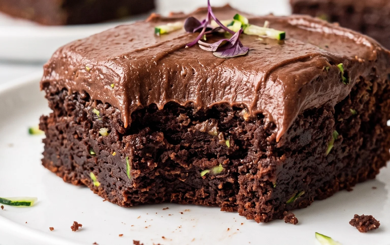 Zucchini Brownies with 1 minute Frosting!