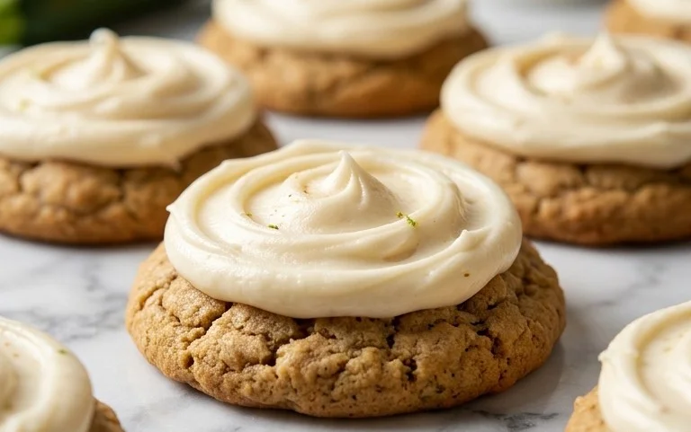 Zucchini Cookies with Cream Cheese Frosting
