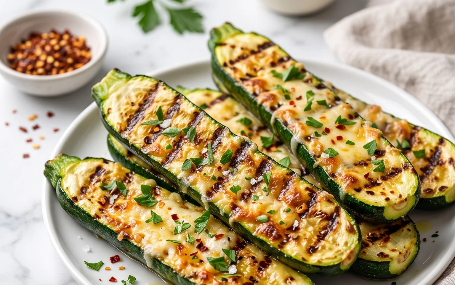 Grilled Zucchini with Parmesan