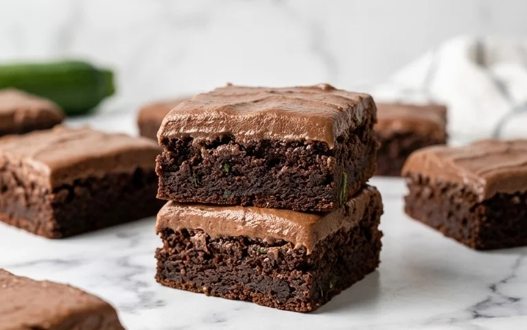Zucchini Brownies with 1 minute Frosting!