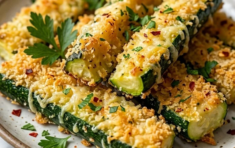 Parmesan Crusted Zucchini Sticks