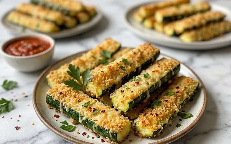 Parmesan Crusted Zucchini Sticks
